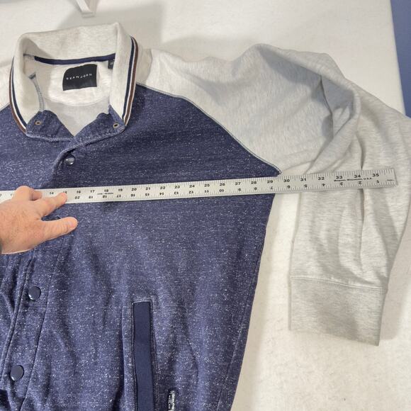 Sean John Fleece Shacket Snaps Jacket Men XXXL (3XL) Heathered Blue Grey Pockets - Picture 8 of 16